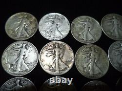 Walking Liberty Half Dollar Roll (LOT OF 20) 90% Silver Coins