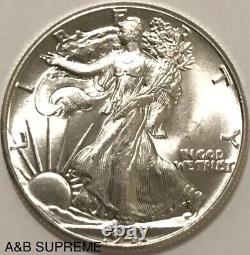 Walking Liberty Half Dollar S Mint Mark From Estate OBW Roll CHOIC-GEM Bu Unc