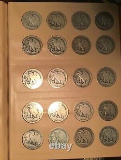 Walking Liberty Half Dollar Set 65 Coins 1916-1947 1921 P D S Very Nice