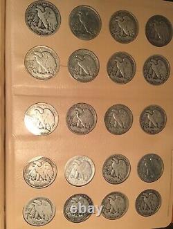 Walking Liberty Half Dollar Set 65 Coins 1916-1947 1921 P D S Very Nice