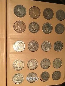 Walking Liberty Half Dollar Set 65 Coins 1916-1947 1921 P D S Very Nice