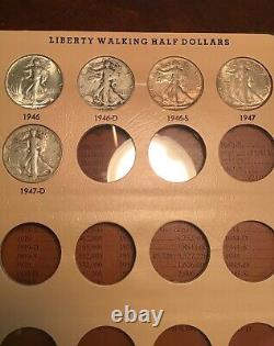 Walking Liberty Half Dollar Set 65 Coins 1916-1947 1921 P D S Very Nice