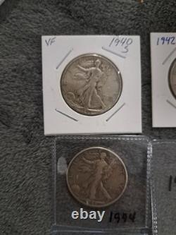 Walking Liberty Half Dollar Silver Lot Of 5 #170
