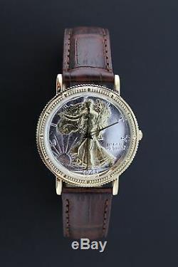 Walking Liberty Half Dollar Watch Genuine Leather