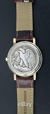 Walking Liberty Half Dollar Watch Genuine Leather