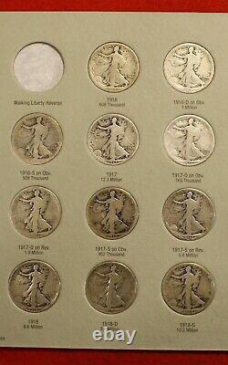 Walking Liberty Half Dollars 1916-36 New Harris Complete Folder Book Album Wl6