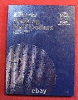 Walking Liberty Half Dollars 1937-1947 G-XF New Whitman Folder Complete WL32