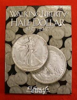 Walking Liberty Half Dollars 37-47 New Harris Complete Folder Book Album Wl7