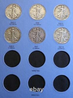 Walking Liberty Half Dollars 37-47 New Whitman Complete Folder Book Album Wl21