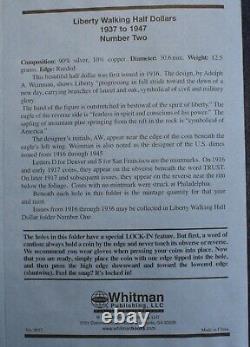 Walking Liberty Half Dollars 37-47 New Whitman Complete Folder Book Album Wl21