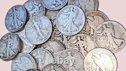 Walking Liberty Half Dollars (Lot of 8) 90% Silver Sold Near Melt Value