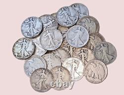 Walking Liberty Half Dollars (Lot of 8) 90% Silver Sold Near Melt Value Walking Liberty Half Dollars (Lot of 8) 90% Silver Sold Near Melt Value