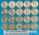 Walking Liberty Silver Half Dollars Lot Roll Of 20 Coins With Full Dates #ca14