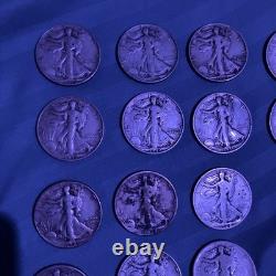 Walking Liberty Silver Half Dollars Mixed Years, Lot of 14