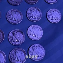 Walking Liberty Silver Half Dollars Mixed Years, Lot of 14