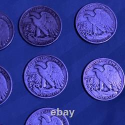 Walking Liberty Silver Half Dollars Mixed Years, Lot of 14