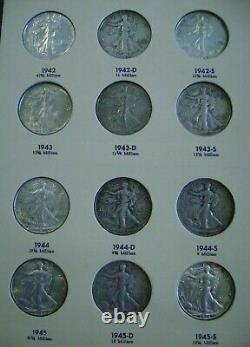 Walking Liberty or Liberty Walking Half Dollars 1916-1947 Near Complete Set