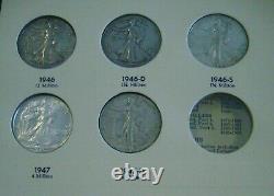 Walking Liberty or Liberty Walking Half Dollars 1916-1947 Near Complete Set