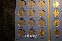 Walking liberty Half Dollar Partial set 12 coins in Whitman folders