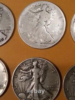 Walking liberty silver half dollar lot of 18,1917 18,20,39,40,41,42,43,44,45,46