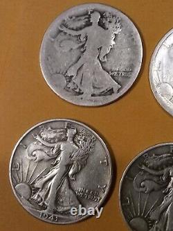 Walking liberty silver half dollar lot of 18,1917 18,20,39,40,41,42,43,44,45,46