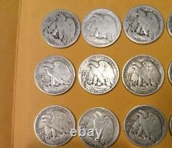 Walking liberty silver half dollar lot of 18,1917 18,20,39,40,41,42,43,44,45,46