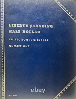 Whitman Album Liberty Standing Half Dollar (14) Silver Half Dollar Coins