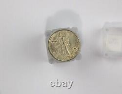 XF-AU+ Details Walking Liberty 20 Coin Half Dollar 1 Roll $10 90% Silver #3