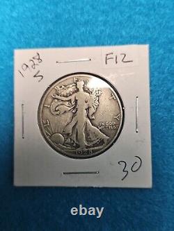 (lot of 6) 1928-S, 1929-S, 1929-D, 1933-S, 1934-P, & 1934-S 50c Walking Liberty